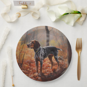 Assiettes En Carton Bluetick Coonhound en automne Leaves automne Inspi
