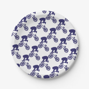 Assiettes En Carton BMX-Cycliste
