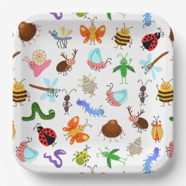 Assiettes En Carton Bogue insecte (Recto)