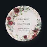Assiettes En Carton Boho Aquarelle bordeaux or floral mariage<br><div class="desc">Préparez-vous à élever votre décor mariage avec ces plaques de papier chic chic vert et doré de feuillage d'eucalyptus ! Parfaits pour ajouter une touche d'aventure et de fantaisie à votre journée spéciale, ces assiettes ne sont pas votre vaisselle mariage moyenne. Insufflé d'un charme bohème vibrant, le feuillage complexe d'eucalyptus...</div>