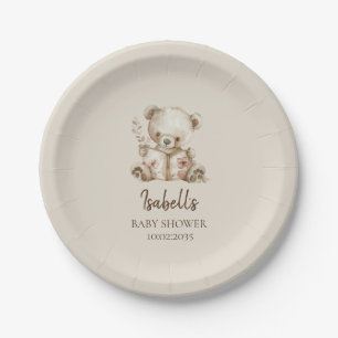 Assiettes En Carton Boho Bearly Wait Storytime Bear Baby Shower
