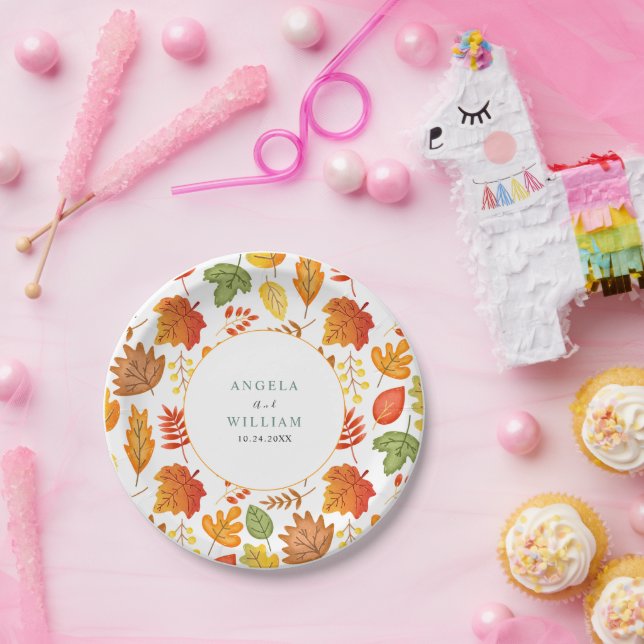 Assiettes En Carton Boho Chic Mariage de automne (Fête)