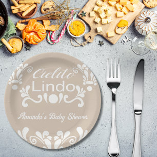 Assiettes En Carton Boho Cielito Lindo Baby shower mexicain