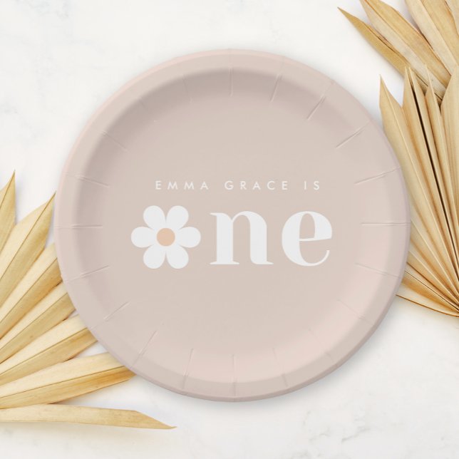 Assiettes En Carton Boho Daisy Plaque de papier pour le premier annive (Créateur téléchargé)