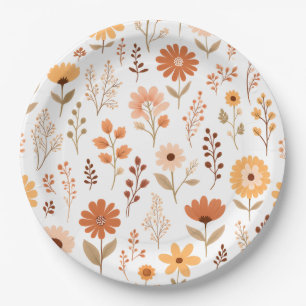 Assiettes En Carton Boho Fall Floral
