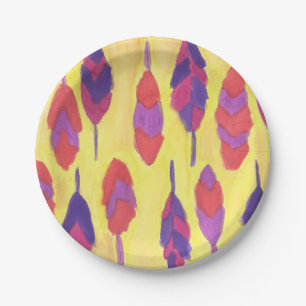 Assiettes En Carton Boho Feathers