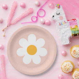 Assiettes En Carton Boho Floral Daisy Super Anniversaire Décor