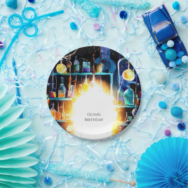 Assiettes En Carton Boho Fun Chimie Scientifique Anniversaire (Fête)