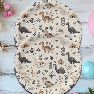 Assiettes En Carton Boho Jungle Dinosaur Motif Anniversaire