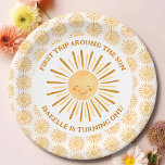 Assiettes En Carton Boho Premier Voyage Autour Du Soleil 1Er Anniversa<br><div class="desc">Célébrez votre premier voyage autour du soleil avec notre premier voyage fantasque et adorable Boho autour du soleil 1er anniversaire Plaques papier! Ce Boho First Trip Autour du Sun 1st Birthday Party Paper Plate capte l'essence de l'été et du soleil avec son design d'aquarelle charmant. Que vous fassiez la fête...</div>