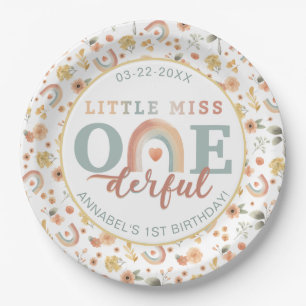 Assiettes En Carton Boho Rainbow Little Miss Onederday