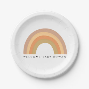 Assiettes En Carton Boho Rainbow party ou plaque de baby shower
