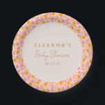 Assiettes En Carton Boho Rose Orange Floral Cute Baby shower personnal<br><div class="desc">Boho Rose Orange Floral Cuisine Baby shower Personnalisé Plaques de papier</div>
