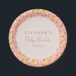 Assiettes En Carton Boho Rose Orange Floral Cute Baby shower personnal<br><div class="desc">Boho Rose Orange Floral Cuisine Baby shower Personnalisé Plaques de papier</div>