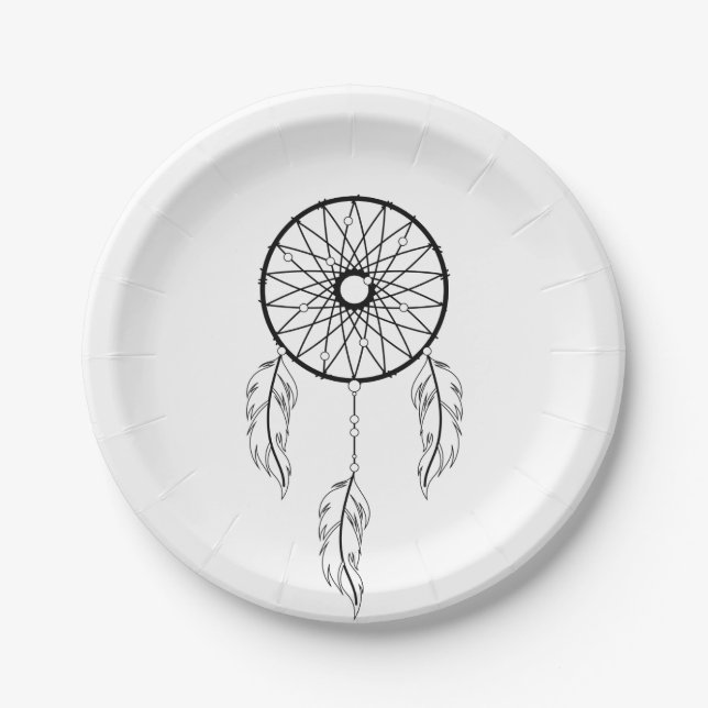 Assiettes En Carton Boho, un Mariage tribal de Dreamcatcher (Devant)