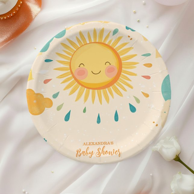 Assiettes En Carton Boho Yellow Sunshine (Créateur téléchargé)
