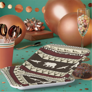 Assiettes En Carton Bois d'automne
