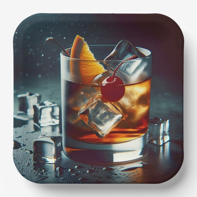 Assiettes En Carton Boisson à l'ancienne (Recto)