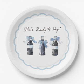 Assiettes En Carton Boisson gazeuse Blue Baby prête à éclater !