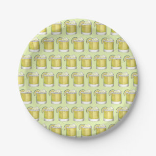 Assiettes En Carton Boisson mixte cocktail d'été Margarita vert lime
