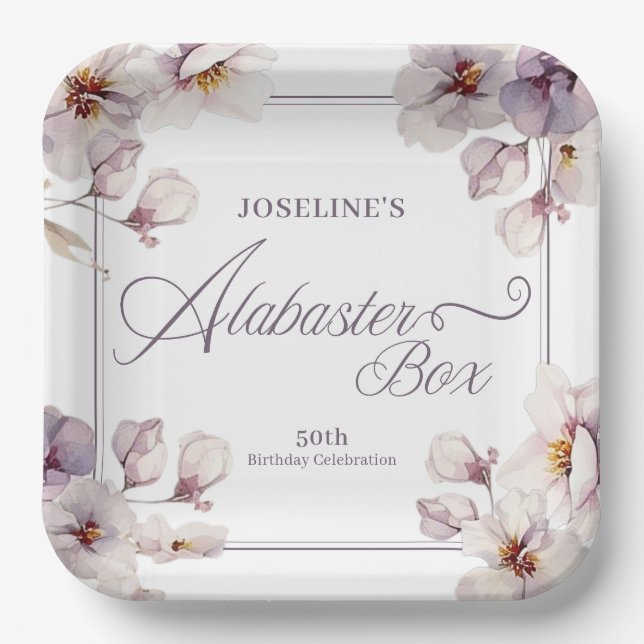 Assiettes En Carton Boîte à Albâtre Anniversaire (Recto)