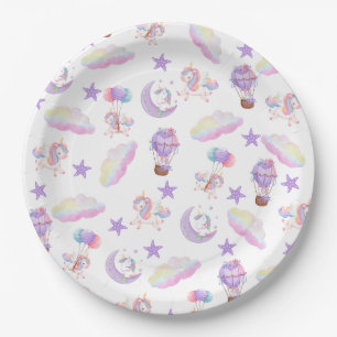 Assiettes En Carton Boîte de soirée magique Unicorn