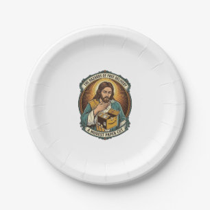 Assiettes En Carton Boîte en carton Jésus Douleur au doigt découpé en