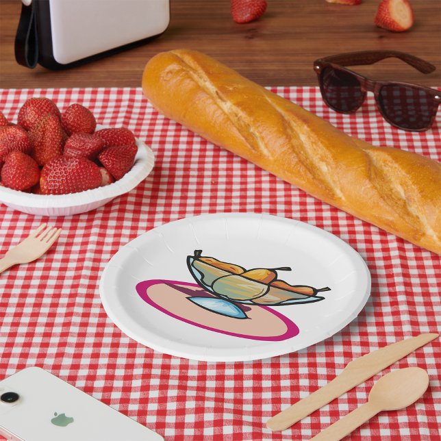 Assiettes En Carton Bol de fruits (Créateur téléchargé)