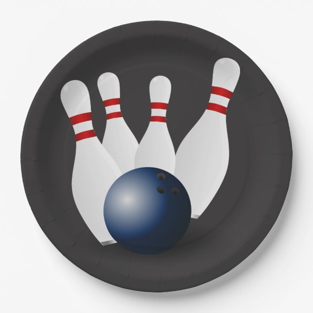 Assiettes En Carton Bol et épingles à balles illustrées (Devant)