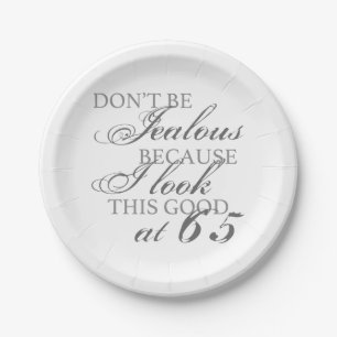 Assiettes En Carton Bon 65e anniversaire