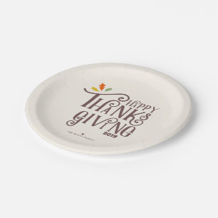 Assiettes En Carton bon thanksgiving Feuilles automnales