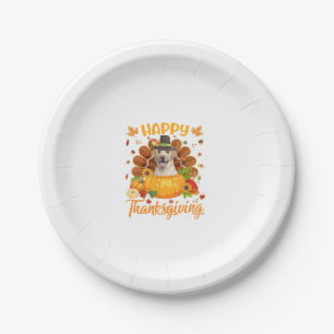 Assiettes En Carton Bon thanksgiving Labrador Chien Turquie Citrouille