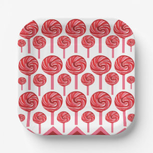 Assiettes En Carton Bonbon Sucette Sucré Bonbon Sucette Fête
