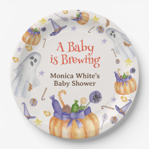 Assiettes En Carton Bonbons Citrouilles Fantômes Halloween Baby Brassa
