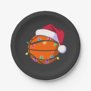 Assiettes En Carton Bonhomme de neige Basketball Noël Père Noël Baseba