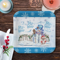 Bonhomme de neige | Laisser la plaque de papier ne