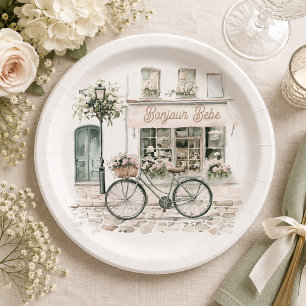 Assiettes En Carton Bonjour Bebe Baby Shower Français