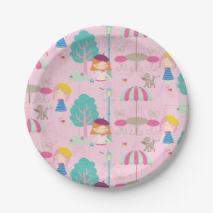Assiettes En Carton Bonjour Bonjour Parisienne Plaques Papier Annivers