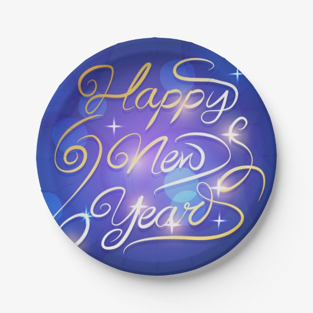 Assiettes En Carton Bonne année (Devant)