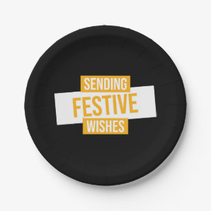 Assiettes En Carton Bonne année 2024 - envoi de voeux festifs