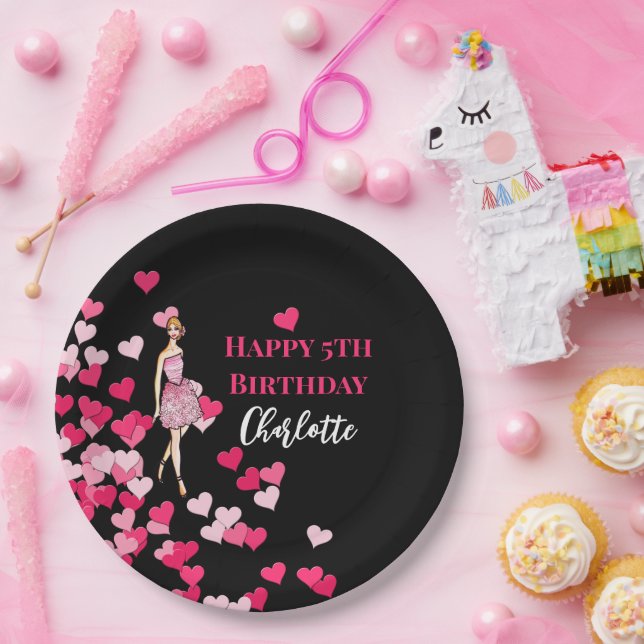 Assiettes En Carton Bonne Anniversaire Roses Roses Roses Roses Roses C (Fête)