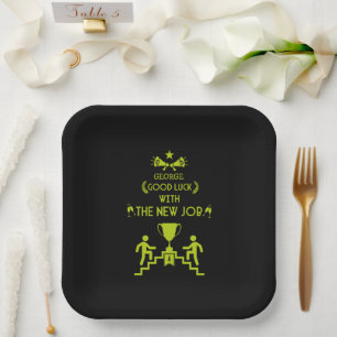 Assiettes En Carton Bonne chance Nouveau travail