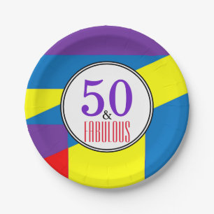 Assiettes En Carton Bonne fête d'anniversaire fabuleuse Motif de ban