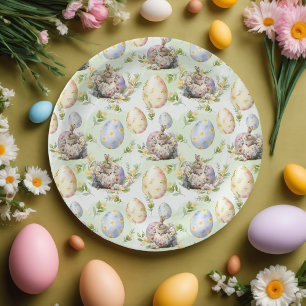 Assiettes En Carton Bonne fête de Pâques Bunny Fête