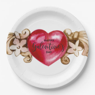 Assiettes En Carton Bonne fête des Galentines