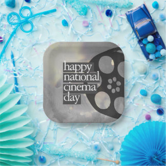 Assiettes En Carton bonne fête nationale du cinéma