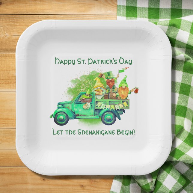 Assiettes En Carton Bonne Saint Patrick, que les Shenanigans commencen (Créateur téléchargé)