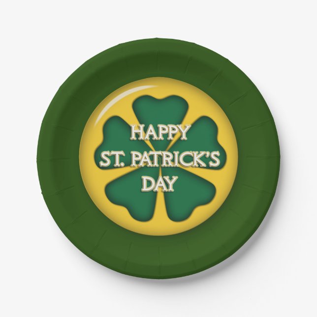 Assiettes En Carton Bonne Saint Patrick's Day (Devant)
