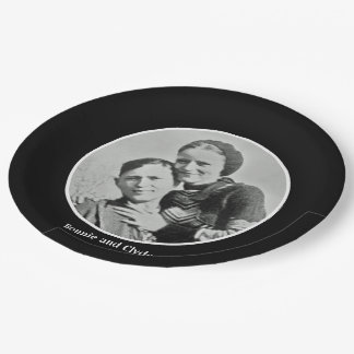 Assiettes En Carton Bonnie et Clyde