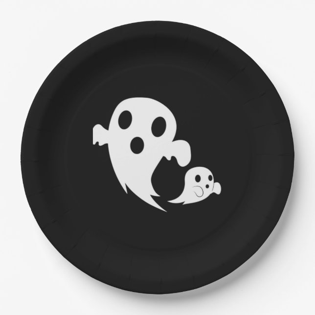 Assiettes En Carton Boo blanc (Devant)